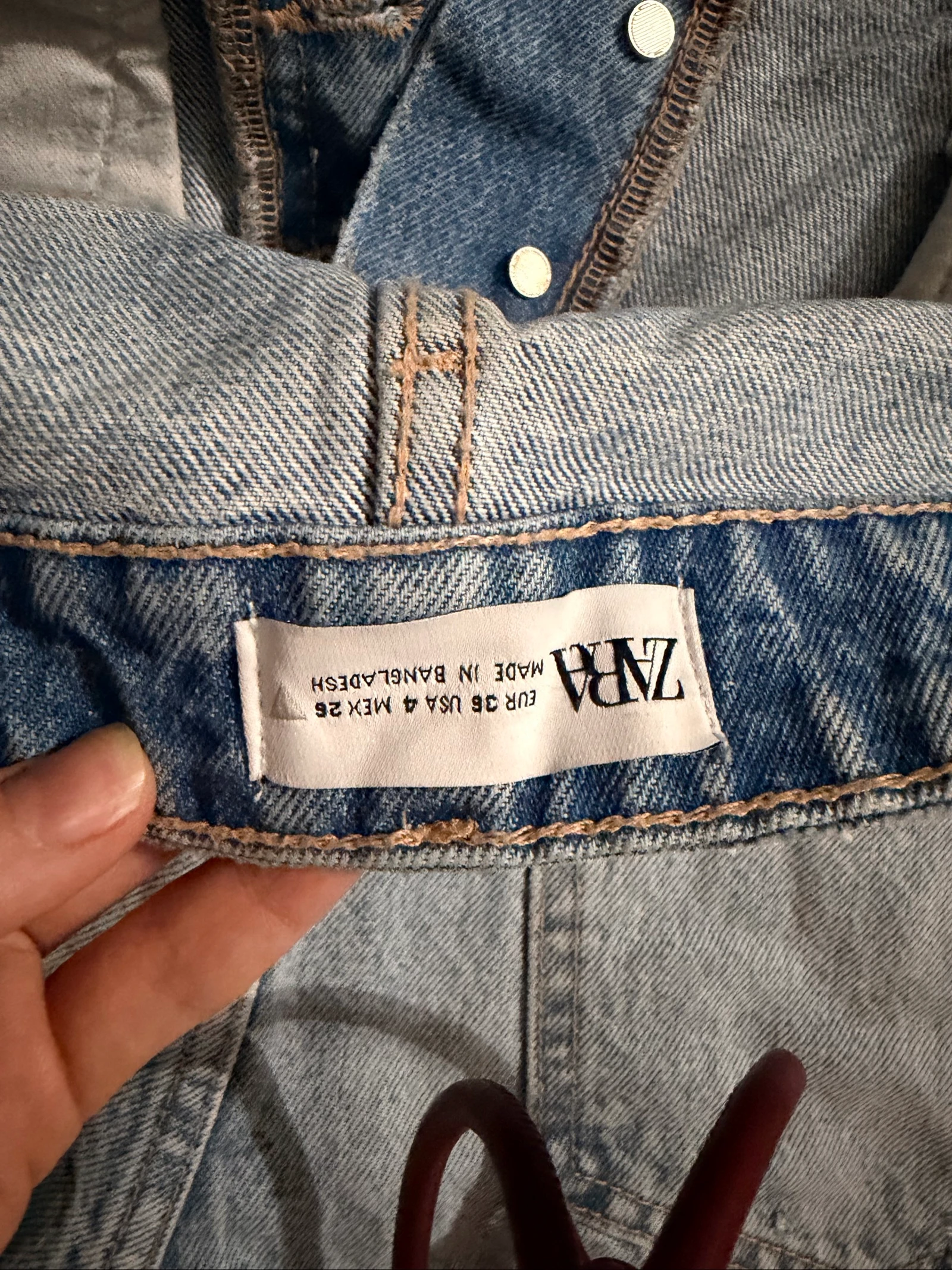 Hoge taille uitgefranjede jeansshorts Zara - Maat S / EUR 36 – photo 7
